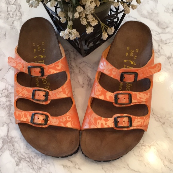 Birkenstock Shoes - Papillio Birkenstock Orange Sandals Size 6.5-7